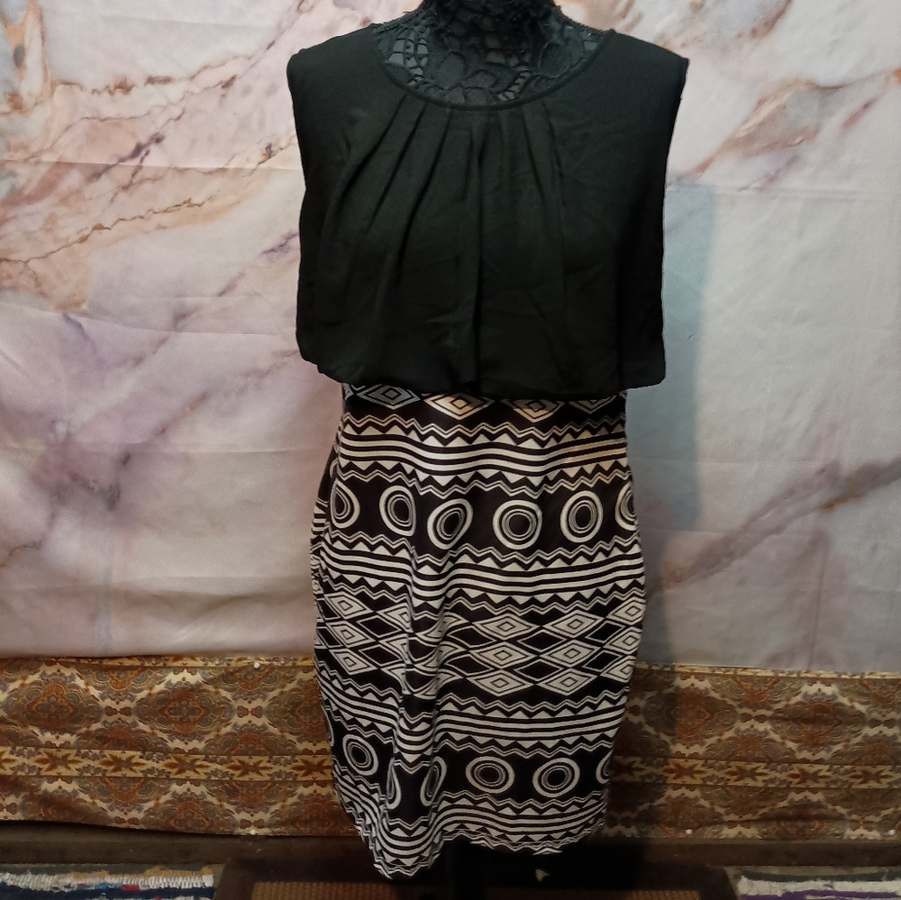NWT Miusol Black and White Patterned Dress